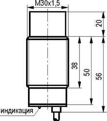 Габариты ISN E8A-32P-15-L